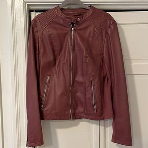 Mauve leather jacket